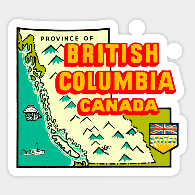 Vintage British Columbia Decal Sticker by zsonn